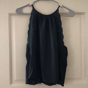 Black high neck tank top blouse
